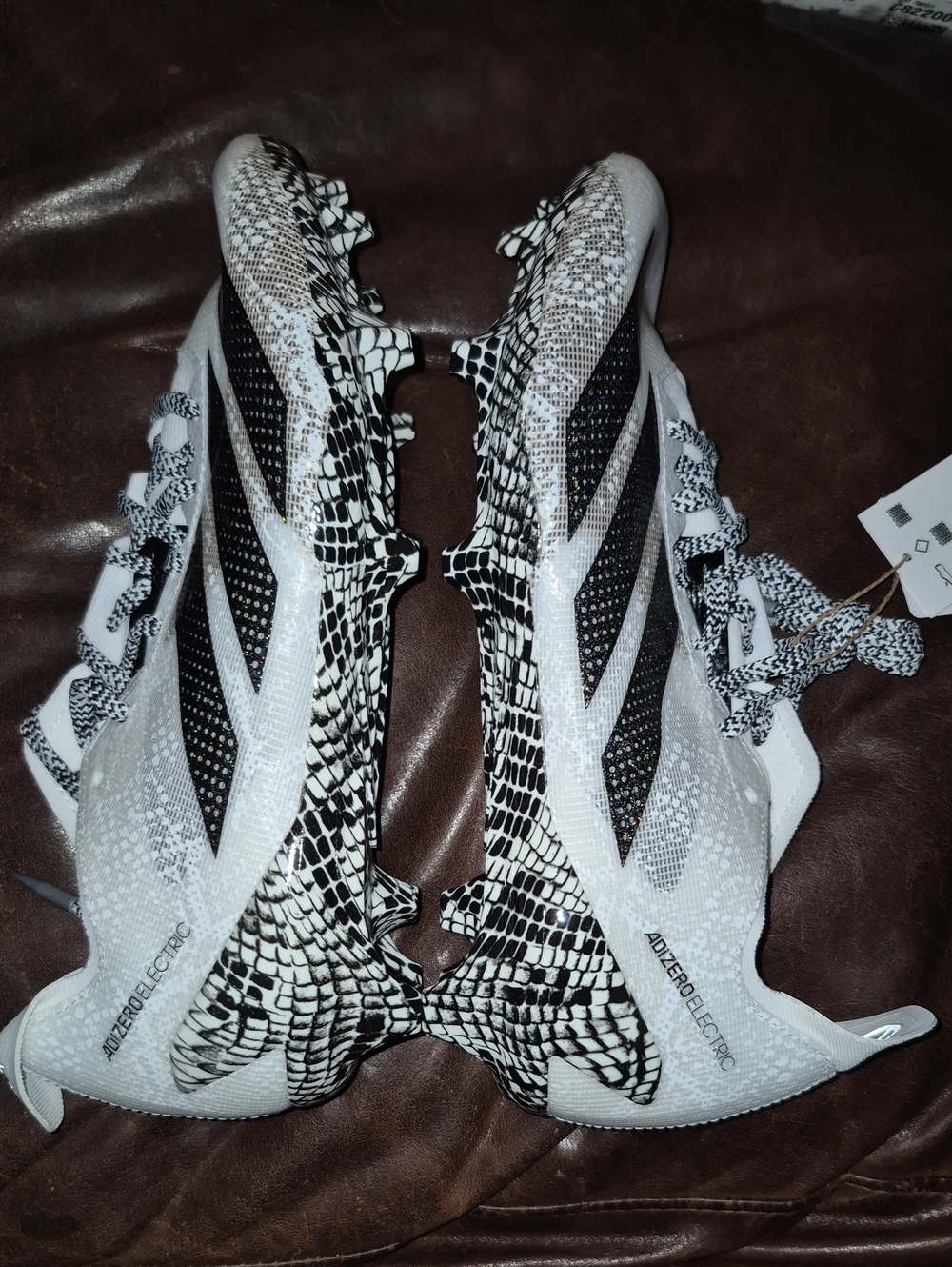 Adidas White and Black Adizero Electric Cleat Men's Size 9 New